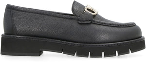 Logo detail leather loafers-1